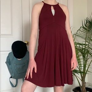 Crimson Halter Dress